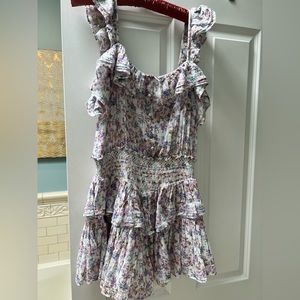 Lavender and pink soft floral with gold metallic thread